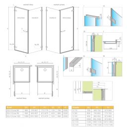 Radaway Arta KDJ I ścianka prysznicowa 100 cm boczna S1 chrom/szkło przezroczyste 386022-03-01