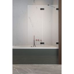 Radaway Essenza Pro Black PND II parawan nawannowy 100 cm prawy czarny mat/szkło przezroczyste 10102100-54-01R