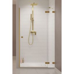 Radaway Essenza Pro Brushed Gold DWJ drzwi prysznicowe 90 cm wnękowe prawe złoty szczotkowany/szkło przezroczyste 10099090-99-01R