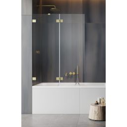 Radaway Essenza Pro Brushed Gold PND II parawan nawannowy 100 cm lewy złoty szczotkowany/szkło przezroczyste 10102100-99-01L