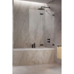 Radaway Essenza Pro Brushed Gunmetal PND II parawan nawannowy 100 cm prawy gunmetal szczotkowany/szkło przezroczyste 10102100-92-01R