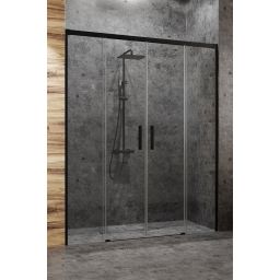 Radaway Idea Black DWD drzwi prysznicowe 150 cm wnękowe czarny mat/szkło przezroczyste 387125-54-01