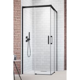 Radaway Idea Black KDD drzwi prysznicowe 90 cm lewe czarny mat/szkło przezroczyste 387060-54-01L