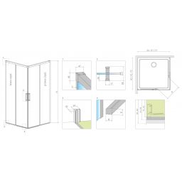 Radaway Idea Gold KDD kabina prysznicowa część lewa 120x120 cm kwadratowa 387064-09-01L