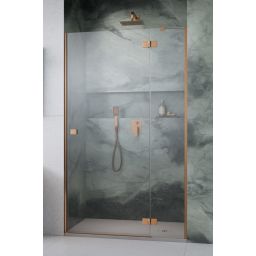 Radaway Essenza Brushed Copper DWJ drzwi prysznicowe 90 cm uchylne miedź szczotkowana/szkło przezroczyste 1385013-93-01R