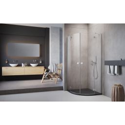 Radaway Essenza New PDD kabina prysznicowa część lewa 90x90 cm półokrągła 1385001-01-01L