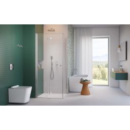 Radaway Fuenta Chrome KDJ B drzwi prysznicowe 90 cm uchylne chrom połysk/szkło przezroczyste 1384082-01-01L