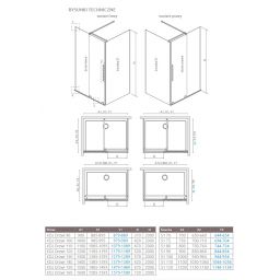 Radaway Furo Black KDJ drzwi prysznicowe 57,2 cm prawe czarny mat/szkło przezroczyste 10104572-54-01RZCZARNYMRELINGIEM