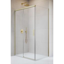 Radaway Idea 8 Brushed Gold KDJ drzwi prysznicowe 120 cm rozsuwane złoty szczotkowany/szkło przezroczyste 10340620-99-01L/10350553-01-01