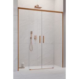 Radaway Idea Brushed Copper DWD drzwi prysznicowe 160 cm rozsuwane miedź szczotkowany/szkło przezroczyste 387126-93-01