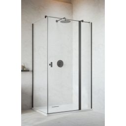 Radaway Nes Brushed GunMetal KDJ II drzwi prysznicowe 120 cm uchylne gunmetal szczotkowany/szkło przezroczyste 10032120-92-01R