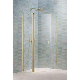 Radaway Nes Brushed Light Gold PTJ ścianka prysznicowa cm złoty szczotkowany/szkło przezroczyste 100529009801