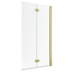 Radaway Nes Gold PND I parawan nawannowy 110 cm 2-częściowy złoty połysk/szkło przezroczyste 10010110-09-01R