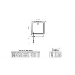 Radaway Twist ścianka 80 cm chrom/szkło przezroczyste 382011-01