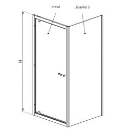 Radaway Twist ścianka 80 cm chrom/szkło przezroczyste 382011-01