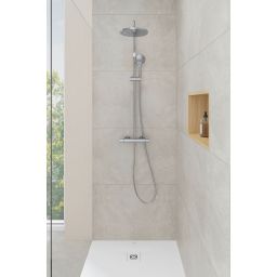 Duravit Shower Systems zestaw prysznicowy ścienny termostatyczny chrom TH4280008010