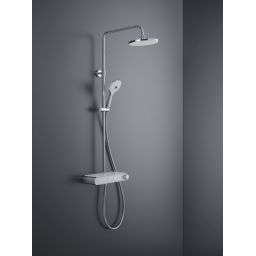 Duravit Shower Systems zestaw prysznicowy ścienny termostatyczny chrom biały połysk TH4380008005