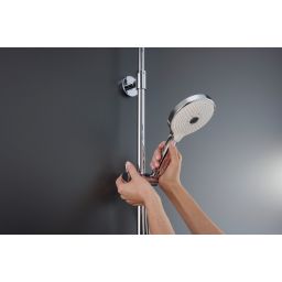 Duravit Shower Systems zestaw prysznicowy ścienny termostatyczny chrom biały połysk TH4380008005
