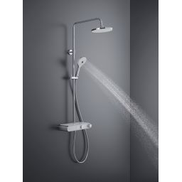 Duravit Shower Systems zestaw prysznicowy ścienny termostatyczny MinusFlow chrom biały połysk TH4382008005