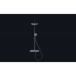 Duravit Shower Systems zestaw prysznicowy ścienny termostatyczny MinusFlow chrom biały połysk TH4382008005
