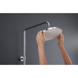 Duravit Shower Systems zestaw prysznicowy ścienny termostatyczny MinusFlow chrom biały połysk TH4382008005