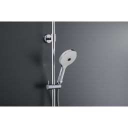 Duravit Shower Systems zestaw prysznicowy ścienny termostatyczny MinusFlow chrom biały połysk TH4382008005