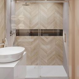 Excellent Rols drzwi prysznicowe 120 cm wnękowe część 2/2 chrom/szkło przezroczyste KAEX.2612.1200.LP2/2