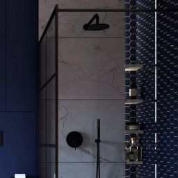 Excellent Pi zestaw prysznicowy podtynkowy z deszczownicą czarny mat AREX.SET.1245BL