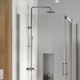 Excellent Pi zestaw prysznicowy ścienny z deszczownicą czarny mat AREX.1281BL