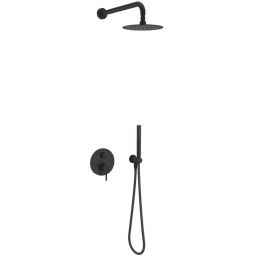 Excellent Pi zestaw prysznicowy podtynkowy z deszczownicą czarny mat AREX.SET.1245BL