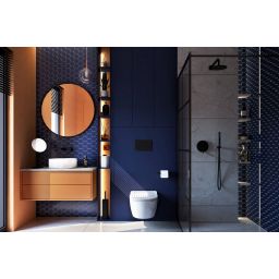 Excellent Pi zestaw prysznicowy podtynkowy z deszczownicą czarny mat AREX.SET.1245BL