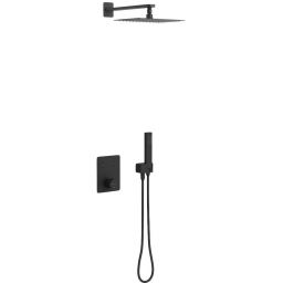 Excellent Krotos zestaw prysznicowy podtynkowy termostatyczny z deszczownicą czarny AREX.SET.8045BL