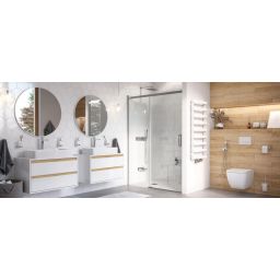 Excellent Rols drzwi prysznicowe 100 cm wnękowe część 2/2 chrom/szkło przezroczyste KAEX.2612.1000.LP2/2