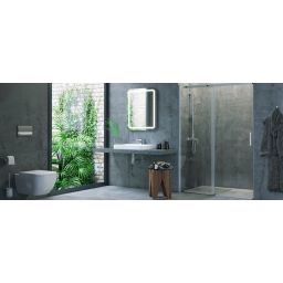 Excellent Rols drzwi prysznicowe 100 cm wnękowe część 2/2 chrom/szkło przezroczyste KAEX.2612.1000.LP2/2