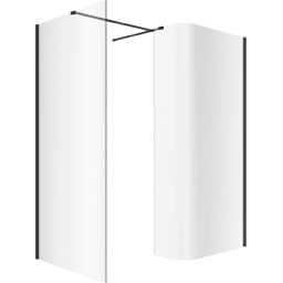 Excellent Vidoq kabina prysznicowa Walk-In 90x93 cm czarny mat/szkło przezroczyste KAEX.1507.K.0900.0930.BL