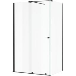 Excellent Ortigo kabina prysznicowa 120x80 cm prostokątna czarny mat/szkło przezroczyste KAEX.5016.K.1200.0800.BL