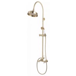 FDesign Lacrima zestaw prysznicowy ścienny z deszczownicą stary brąz FD1-LRA-7SET1-66