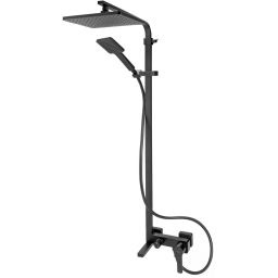 FDesign Origio zestaw prysznicowy ścienny z deszczownicą czarny FD5-ORG-7U-22