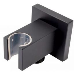 FDesign Inula przyłącze kątowe z uchwytem czarny mat FD8-601-22