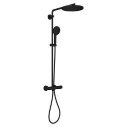 Grohe Vitalio Joy zestaw prysznicowy ścienny termostatyczny z deszczownicą czarny 1142242430