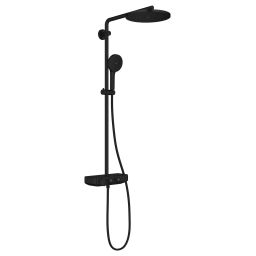 Grohe Vitalio Joy zestaw prysznicowy ścienny termostatyczny z deszczownicą czarny 1360472430