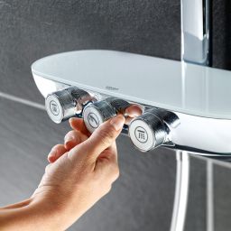 Grohe Smartcontol Rainshower System SmartControl 360 Duo zestaw prysznicowy ścienny termostatyczny z deszczownicą chrom 26250000