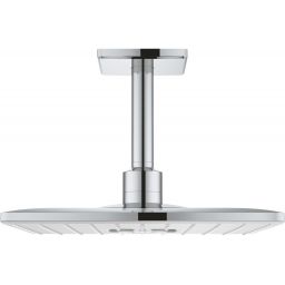 Grohe Rainshower 310 SmartActive Cube deszczownica 31 cm kwadratowa z ramieniem sufitowym chrom/biały 26481LS0
