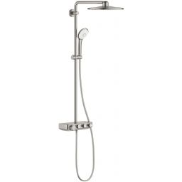 Grohe Euphoria System SmartControl 310 Duo zestaw prysznicowy ścienny termostatyczny z deszczownicą stal nierdzewna 26507DC0