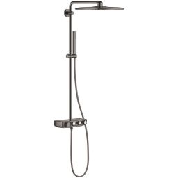 Grohe Euphoria zestaw prysznicowy ścienny termostatyczny z deszczownicą Hard Graphite 26508A00