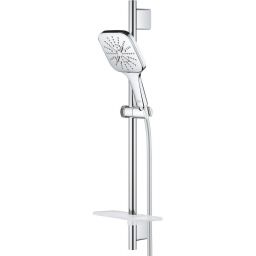 Grohe Rainshower SmartActive 130 Cube zestaw prysznicowy ścienny z drążkiem chrom 26583000