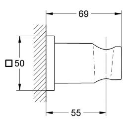 Grohe Rainshower uchwyt prysznicowy ścienny chrom 27075000