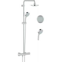 Grohe New Tempesta Cosmopolitan zestaw prysznicowy ścienny termostatyczny z deszczownicą chrom 27922000