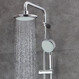 Grohe New Tempesta Cosmopolitan zestaw prysznicowy ścienny termostatyczny z deszczownicą chrom 27922000