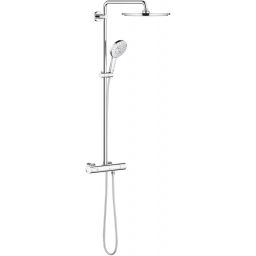 Grohe Rainshower SmartActive 310 zestaw prysznicowy ścienny termostatyczny z deszczownicą chrom 27968001